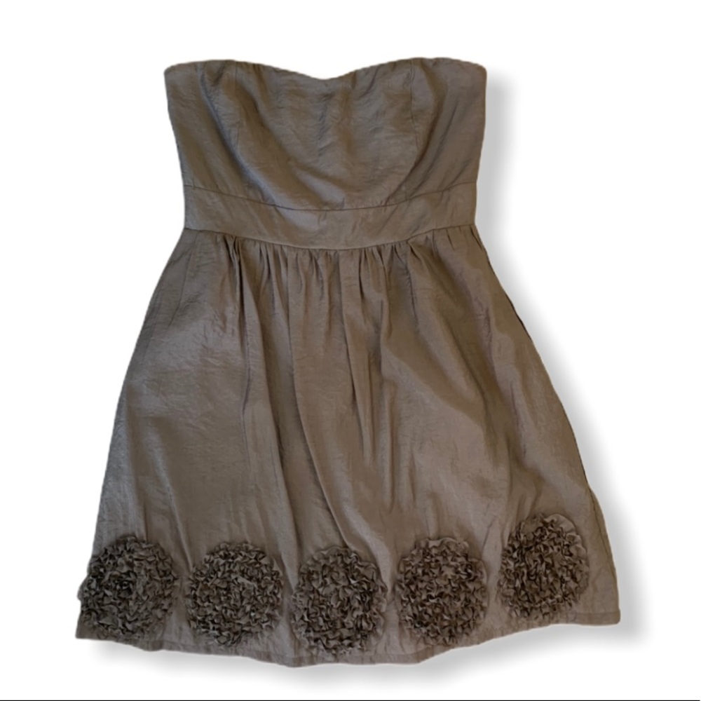 Francesca’s Steel Gray Strapless Dress